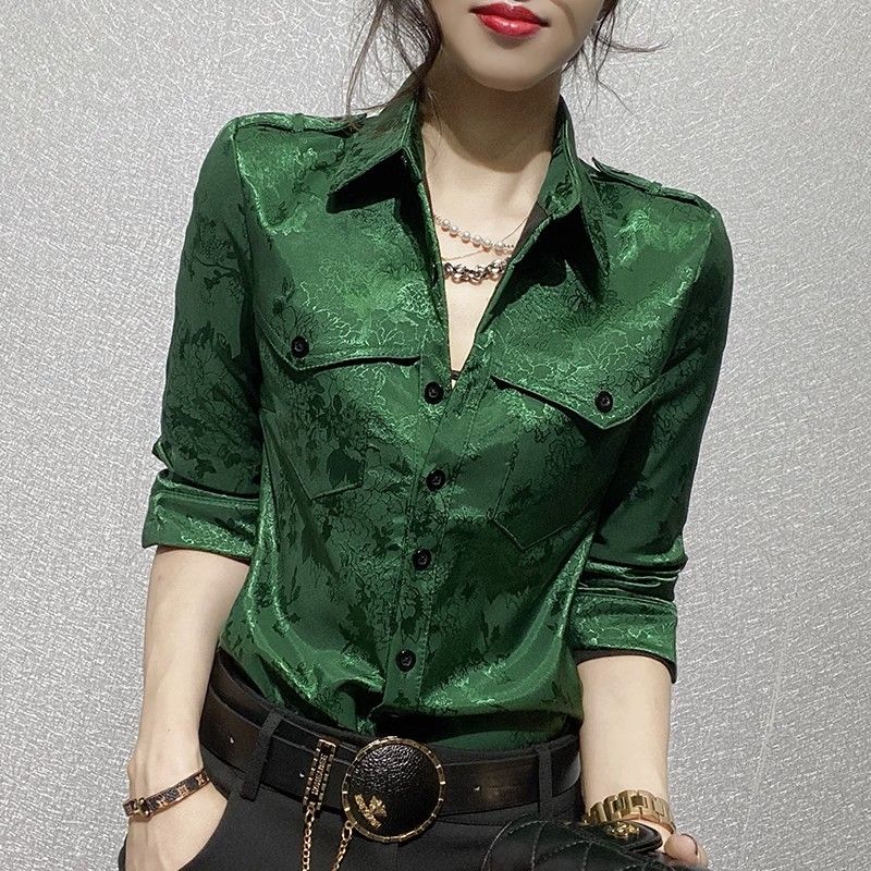 Women'S Green Formal Wear - Женские топы на весну и осень,