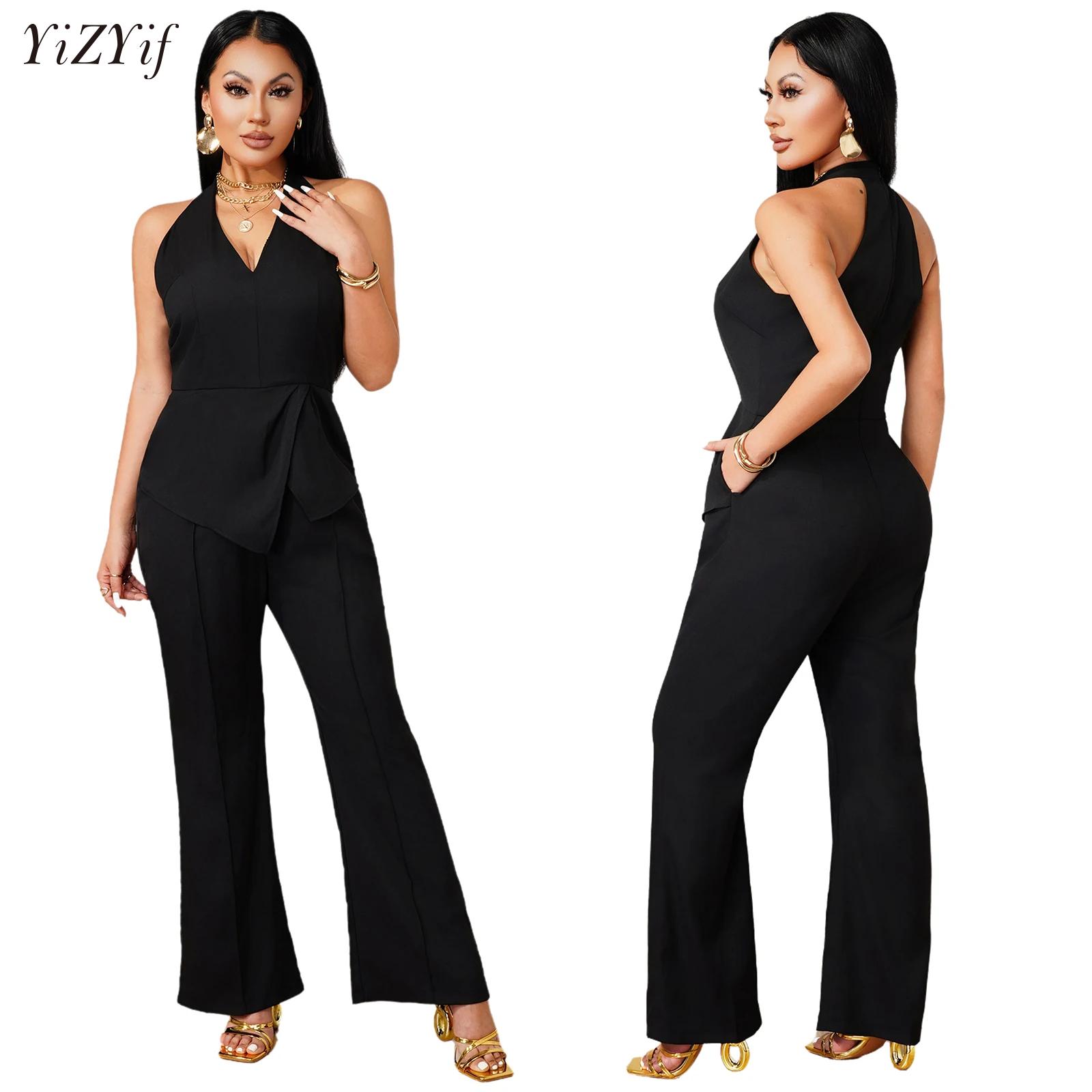 Women'S Formal Wear Pants - Элегантный вечерний комбинезон без рукавов с