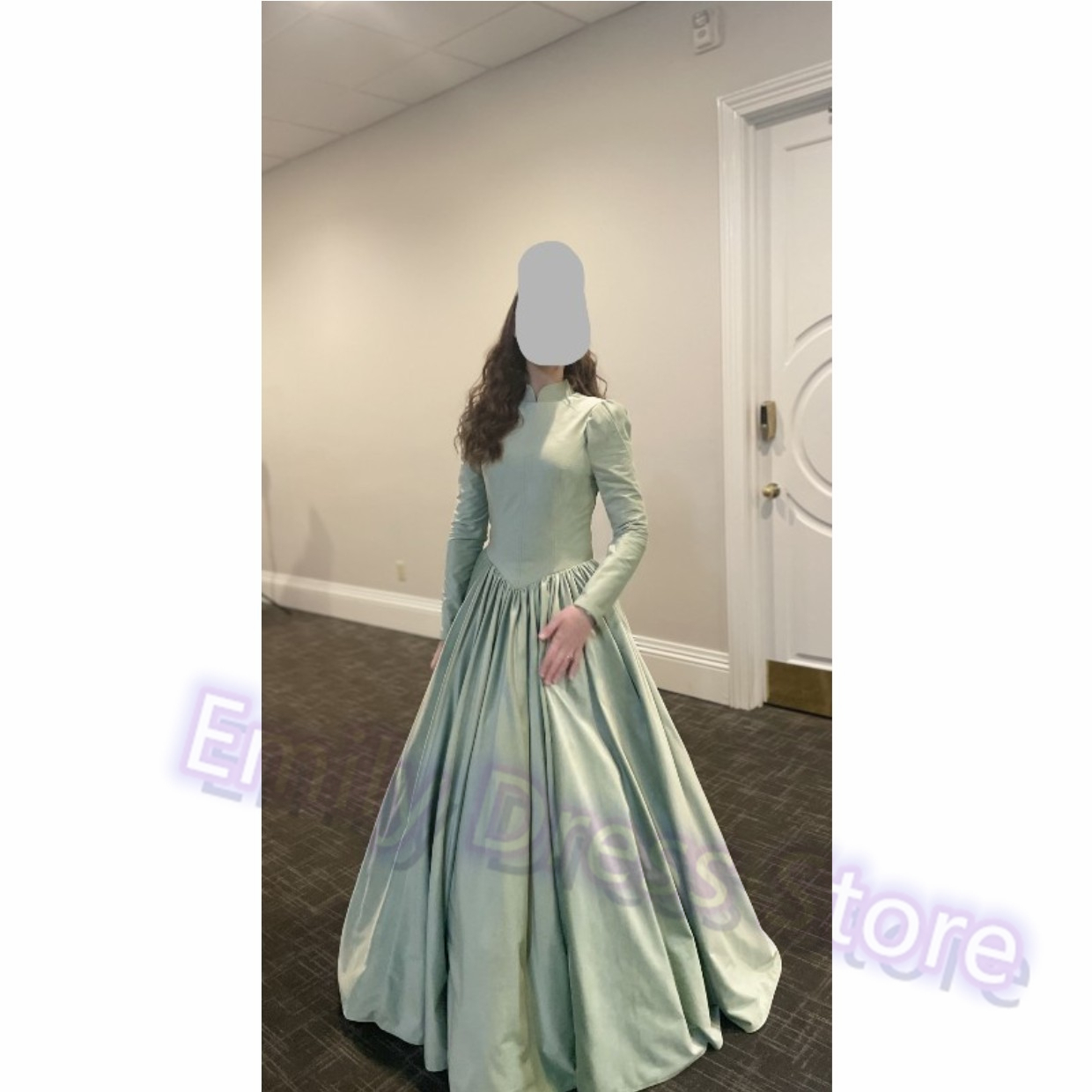 Women'S Green Formal Wear - Зеленое атласное вечернее платье для женщин,