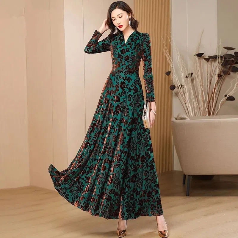 Весенне-осеннее новое золотое  – обзор и цена Women'S Green Formal Wear
