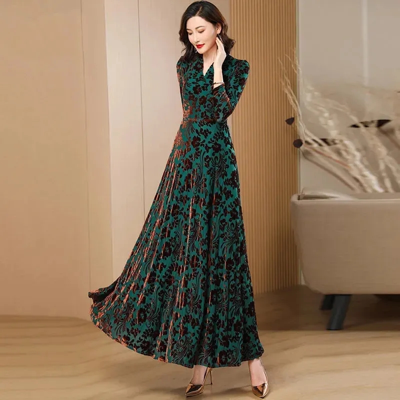 Весенне-осеннее новое золотое  – обзор и цена Women'S Green Formal Wear