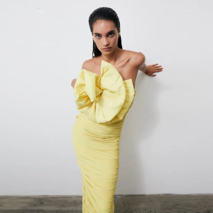 Желтое арабское вечернее плать – обзор и цена Women Formal Wear H&M