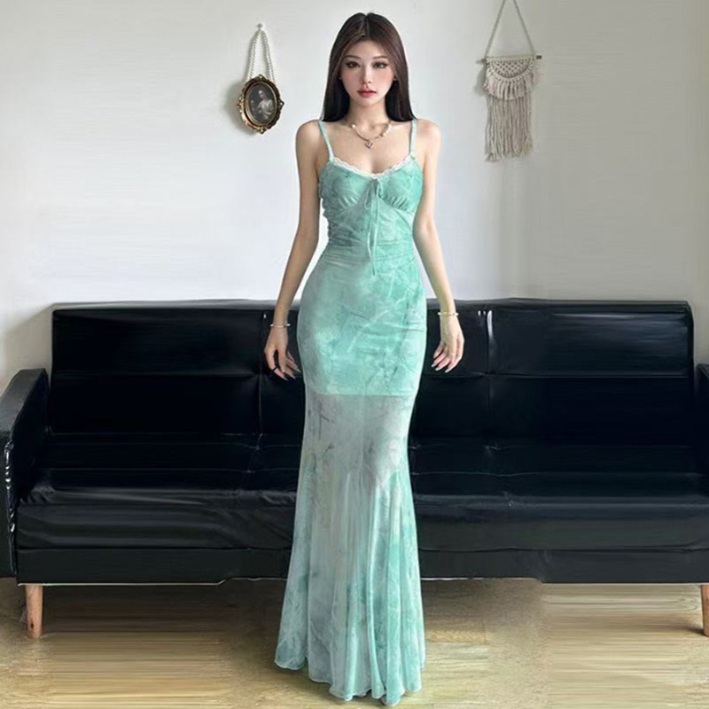 Летнее пляжное длинное платье  – обзор и цена Women'S Green Formal Wear